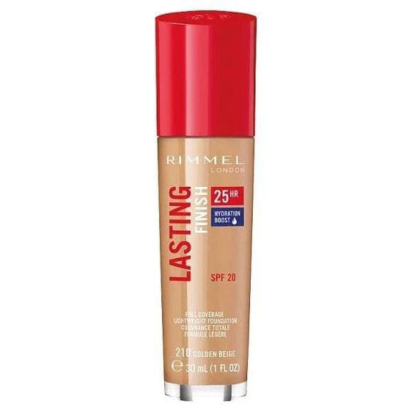 Rimmel Lasting Finish 25 Hours Foundation - 210 Golden Beige - Branded Beauty