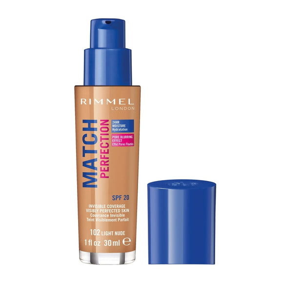Rimmel Match Perfection Foundation - 102 Light Nude - Branded Beauty