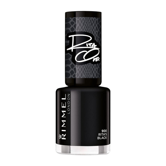 Rimmel Rita Ora 60 Seconds Super Shine Nail Polish - 900 Rita's Black - Branded Beauty