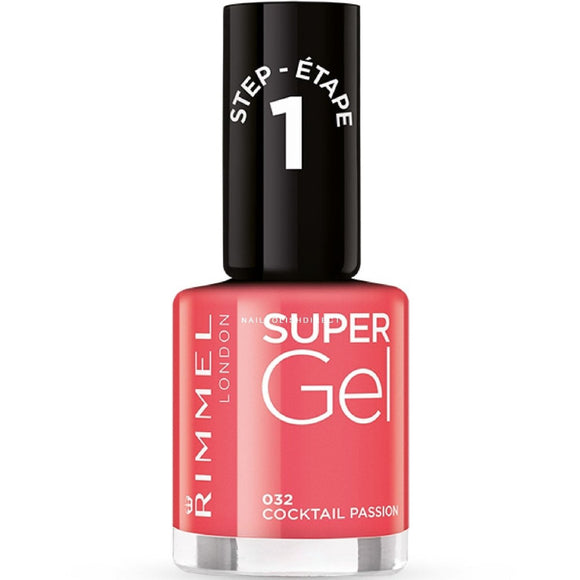 Rimmel Super Gel Nail Polish - 032 Cocktail Passion - Branded Beauty
