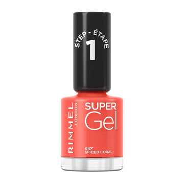 Rimmel Super Gel Nail Polish - 047 Spiced Coral - Branded Beauty