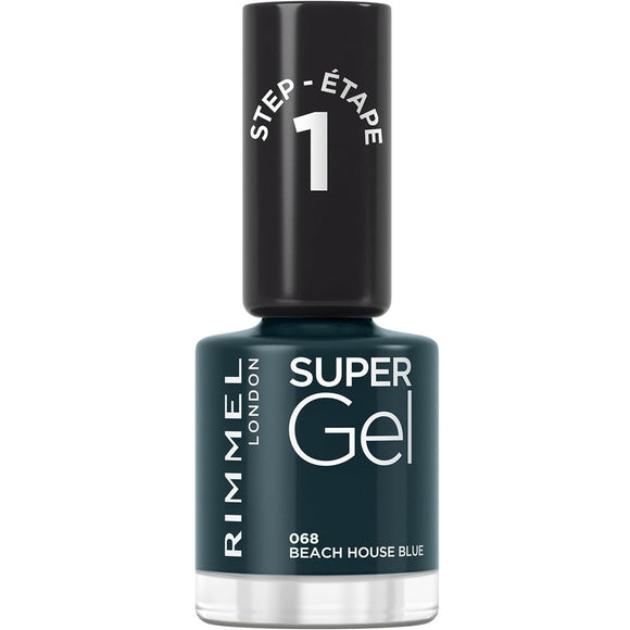 Rimmel Super Gel Nail Polish - 068 Beach House Blue - Branded Beauty