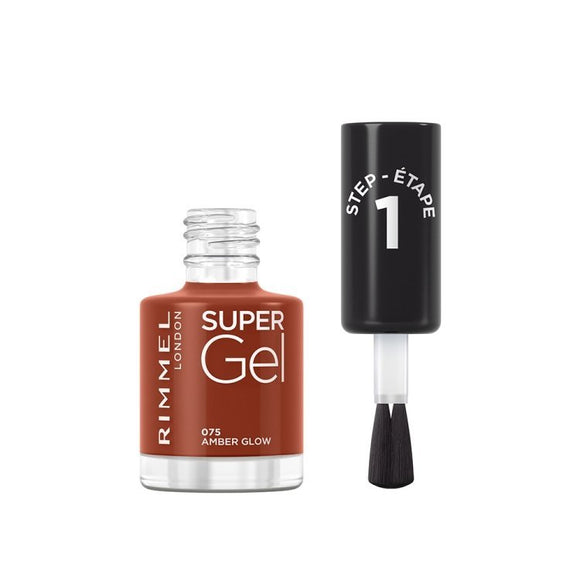 Rimmel Super Gel Nail Polish - 075 Amber Glow - Branded Beauty