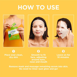 St. Ives Glowing Sheet Mask - Apricot - Branded Beauty